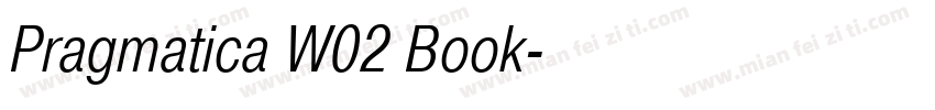 Pragmatica W02 Book字体转换
